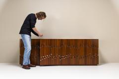 Luciano Frigerio Sideboard Model Norman in African Walnut by Luciano Frigerio Italy 1970s - 3729657