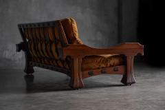 Luciano Frigerio Three Seat Sofa by Luciano Frigerio for Frigerio di Desio Italy 1970s - 4586602