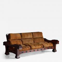 Luciano Frigerio Three Seat Sofa by Luciano Frigerio for Frigerio di Desio Italy 1970s - 4590321