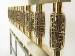 Luciano Frigerio Unique Italian Brutalist headboard by Luciano Frigerio bronze brass 1970s - 1949704