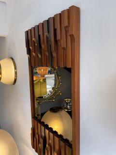 Luciano Frigerio Wood Mirror by Luciano Frigerio Italy 1970s - 2123880