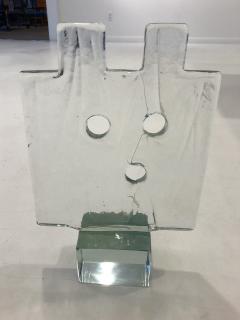 Luciano Gaspari Luciano Gaspari Glass Sculpture on Custom Lamp Pedestal - 2091024