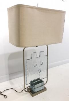 Luciano Gaspari Luciano Gaspari Glass Sculpture on Custom Lamp Pedestal - 2091028
