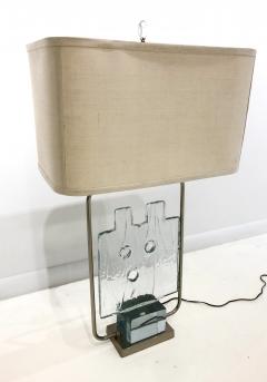 Luciano Gaspari Luciano Gaspari Glass Sculpture on Custom Lamp Pedestal - 2091033