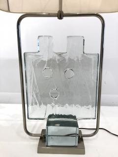 Luciano Gaspari Luciano Gaspari Glass Sculpture on Custom Lamp Pedestal - 2091036