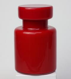 Luciano Vistosi Luciano Vistosi Blown Red Cased Murano Glass Bottle 1960 Italy - 3379634