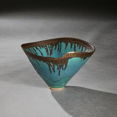 Lucie Rie A FINE DAME LUCIE RIE TURQUOISE BLUE STONEWARE BOWL - 3707861