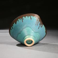 Lucie Rie A FINE DAME LUCIE RIE TURQUOISE BLUE STONEWARE BOWL - 3707879