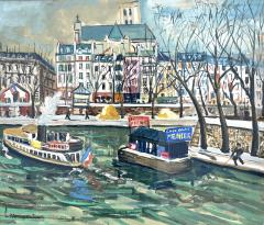 Lucien Genin Boats on the Seine Paris  - 4796030