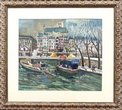 Lucien Genin Boats on the Seine Paris  - 4796032