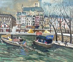 Lucien Genin Boats on the Seine Paris  - 4796098