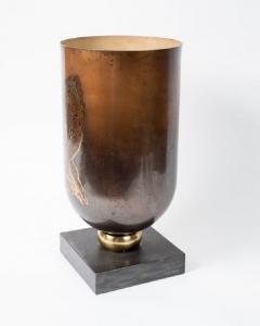 Lucien Gerfaux Art Deco period Dinanderie Torchere lamp by Lucien Gerfaux - 884457
