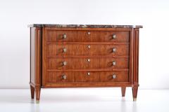 Lucien Rollin Lucien Rollin Commode with Rosewood Marquetry and Red Marble Top France 1945 - 1801343