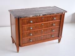 Lucien Rollin Lucien Rollin Commode with Rosewood Marquetry and Red Marble Top France 1945 - 1801344