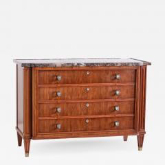 Lucien Rollin Lucien Rollin Commode with Rosewood Marquetry and Red Marble Top France 1945 - 1804019