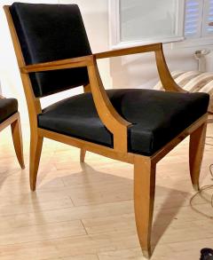 Lucien Rollin Lucien Rollin chicest refined pair of solid mahogany arm chairs - 2667160