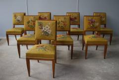 Lucien Rollin Set of 8 Fine French Art Deco Side and 2 Armchairs by Lucien Rollin - 377862