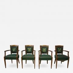 Lucien Rollin Set of Four Fine French Art Deco Bridge Chairs by Lucien Rollin - 403454