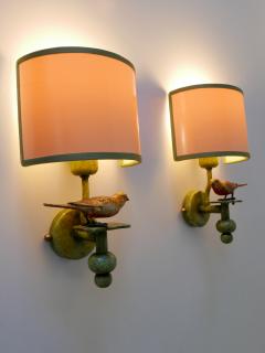 Lucienne Monique Set of Two Mid Century Modern Sconces Sparrow by Lucienne Monique Italy 1970s - 2906385