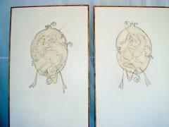 Lucio Fontana Important and Rare Pair of Lucio Fontana Painted Panels Entitled Battle  - 2207711