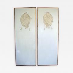 Lucio Fontana Important and Rare Pair of Lucio Fontana Painted Panels Entitled Battle  - 2212981