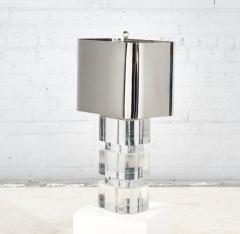 Lucite Lamp with Original Metal Shade by Karl Springer 1960 - 2742700