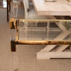 Lucite and Brass Bar Cart - 1098449