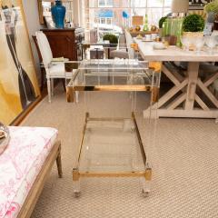 Lucite and Brass Bar Cart - 1098451