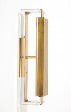 Lucite and Brass Sconces - 3589059