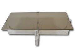 Lucite and Glass Coffee Table - 2675398