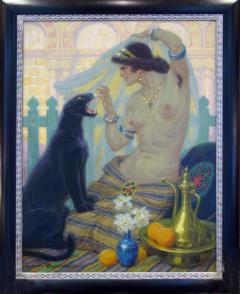 Ludovic Alleaume Oriental taming a panther - 3477862