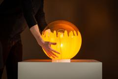 Ludovico Diaz de Santillana Lamp 831 in Orange by Ludovico Diaz de Santillana for Venini Italy 1960s - 4473702