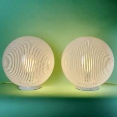 Ludovico Diaz de Santillana Pair of Tessuto Murano Blown Glass Table Lamps by Ludovico Diaz de Santillana - 3937780