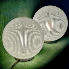 Ludovico Diaz de Santillana Pair of Tessuto Murano Blown Glass Table Lamps by Ludovico Diaz de Santillana - 3937782