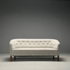Ludvig Pontoppidan Ludvig Pontoppidan Danish Mid Century Modern Sofa Light Gray Wool 1950s - 3633301