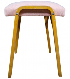 Ludvik Volak Ludvik Volak mid century Bentwood Stool in new Felted Wool Czech - 2806780