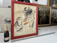 Ludwig Bemelmans Chef Basting Chicken with Madeline Watching - 4381269