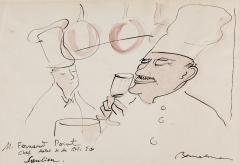 Ludwig Bemelmans Culinary Legend Monsieur Fernand Point Original Watercolor and Ink - 4585988