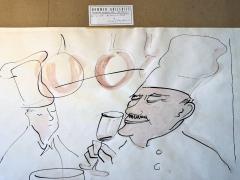 Ludwig Bemelmans Culinary Legend Monsieur Fernand Point Original Watercolor and Ink - 4585997