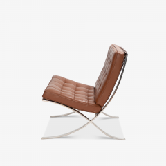 Ludwig Mies Van Der Rohe Barcelona Chairs in Leather Stainless Steel by Mies van der Rohe for Knoll - 2303025