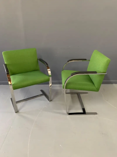 Ludwig Mies Van Der Rohe Brno Armchair with Chrome Frame Knoll Style A Midcentury Masterpiece - 2508605