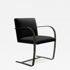 Ludwig Mies Van Der Rohe Brno Flat Bar Chair in Noir Velvet Obsidian Gloss Frame - 612479