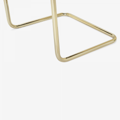 Ludwig Mies Van Der Rohe Brno Tubular Chair in Navy Velvet Polished Brass Set of 6 - 825668