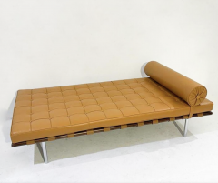 Ludwig Mies Van Der Rohe Cognac Barcelona Daybed by Ludwig Mies van der Rohe for Knoll 2000s - 3401310