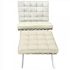Ludwig Mies Van Der Rohe Early Knoll Products Barcelona Chair w Ottoman - 4587971