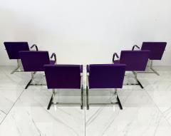 Ludwig Mies Van Der Rohe Knoll BRNO Flat Bar Armchairs by Mies van der Rohe Set of 6 - 4436091