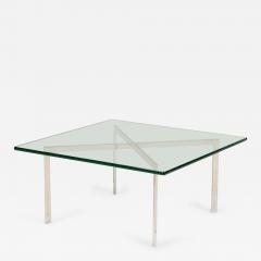 Ludwig Mies Van Der Rohe Knoll Barcelona American Mid Century Chrome X coffee Table - 4279188
