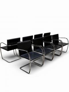 Ludwig Mies Van Der Rohe Knoll Brno Dining Chairs by Mies van der Rohe in Black Leather - 4581376