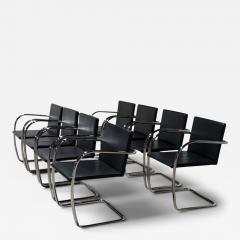 Ludwig Mies Van Der Rohe Knoll Brno Dining Chairs by Mies van der Rohe in Black Leather - 4583123