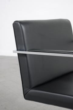 Ludwig Mies Van Der Rohe Mid Century Knoll International Leather Brno Style Armchairs - 2867499
